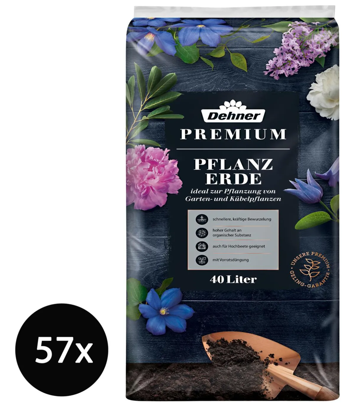 Dehner Premium Pflanzerde, 57 x 40 Liter