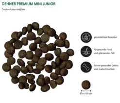 Dehner Premium Trockenfutter für Hunde Mini Junior, Ente & Kartoffel