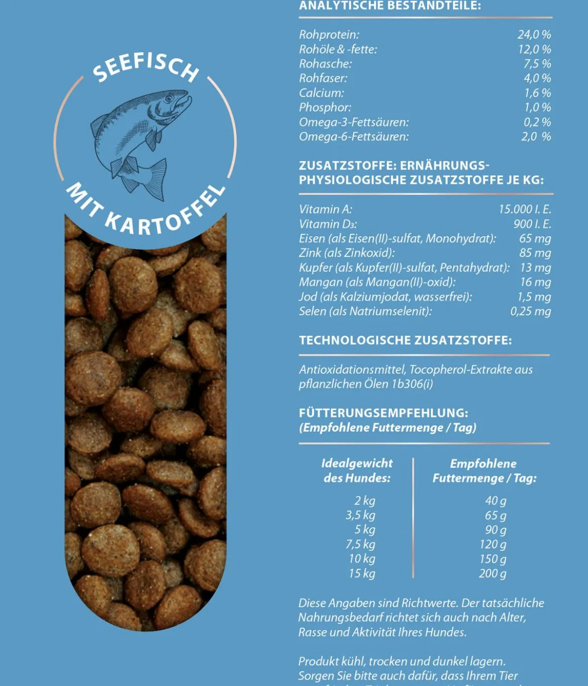 Dehner Premium Trockenfutter für Hunde Mini Adult, Seefisch