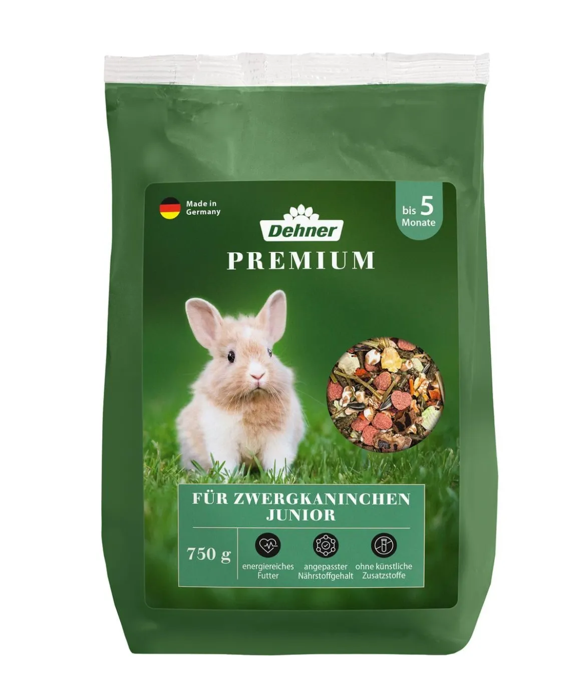 Dehner Premium Zwergkaninchenfutter Junior, 750 g