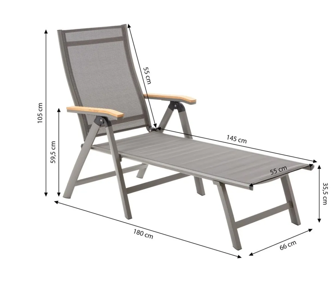Dehner Relaxliege Colmar, ca. B66/H105/T180 cm