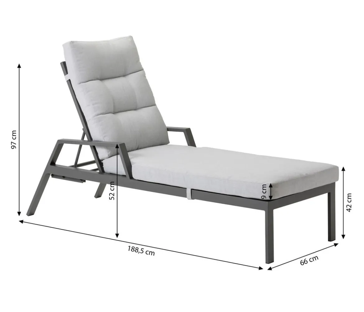 Dehner Relaxliege Formentera, ca. B66/H97/T188,5 cm