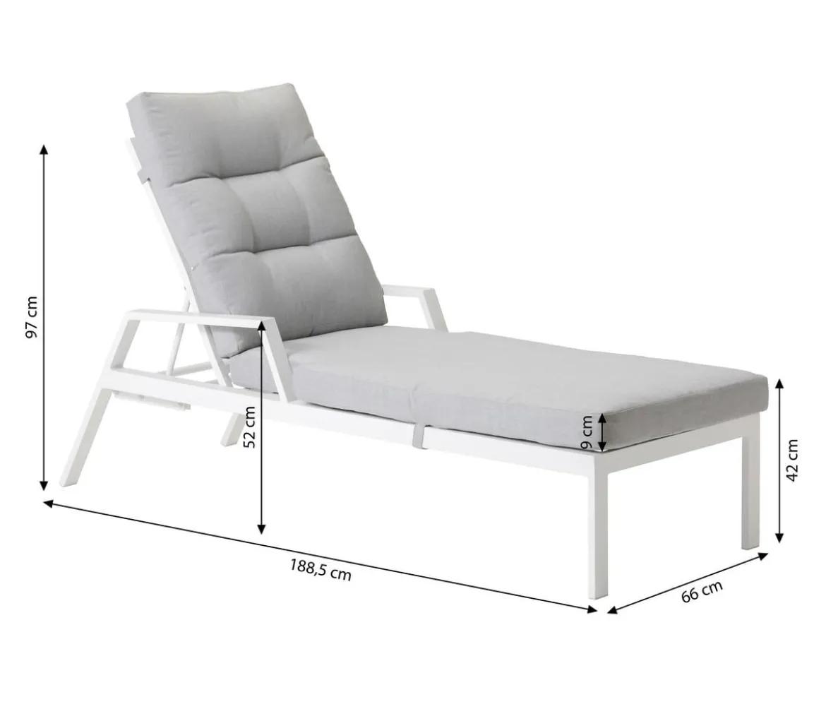 Dehner Relaxliege Formentera, ca. B66/H97/T188,5 cm