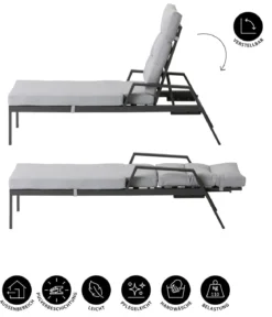 Dehner Relaxliege Formentera, ca. B66/H97/T188,5 cm