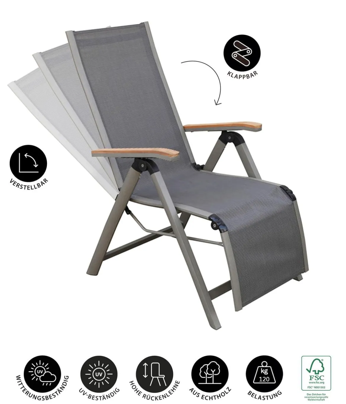Dehner Relaxsessel Colmar, ca. B59/H110/T73 cm