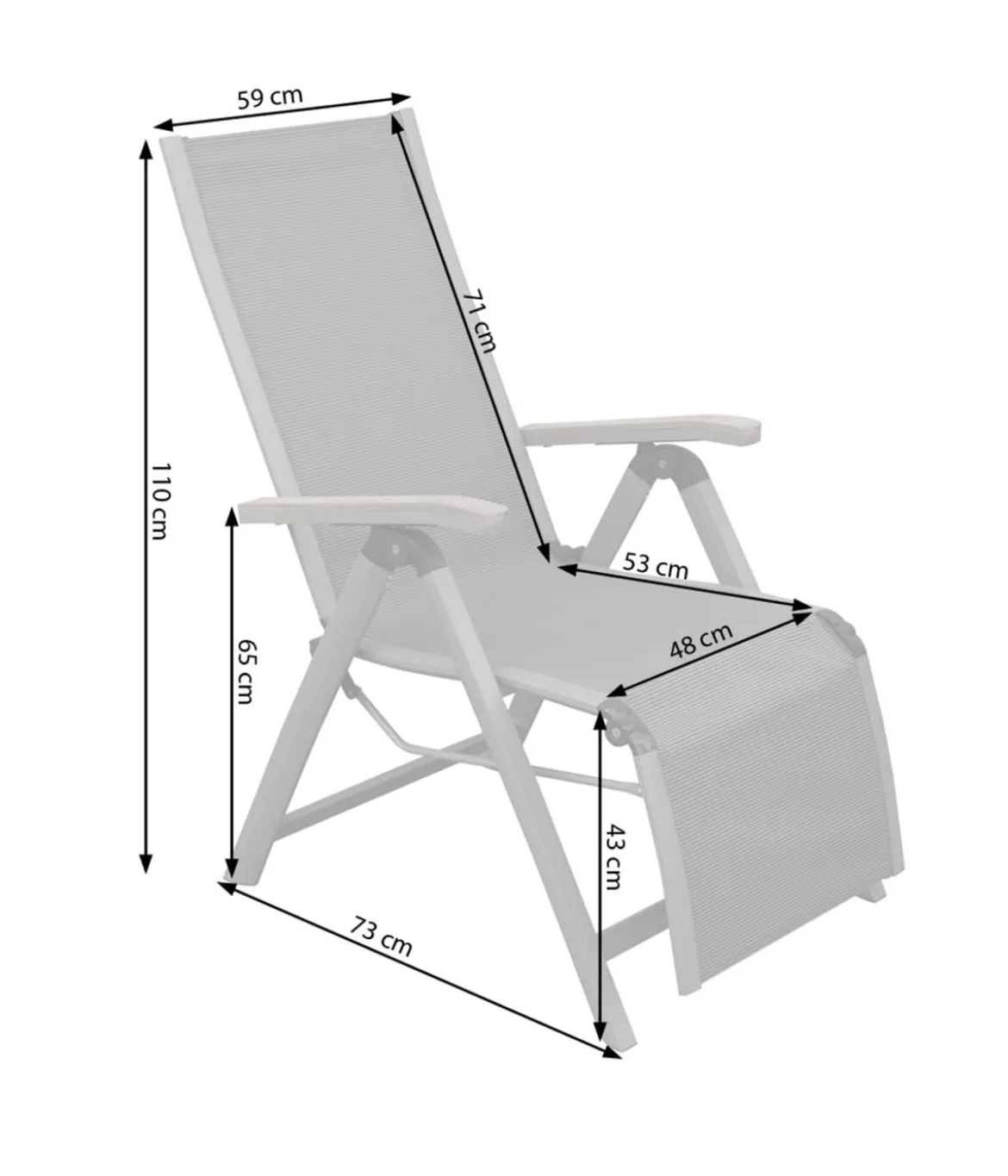Dehner Relaxsessel Colmar, ca. B59/H110/T73 cm