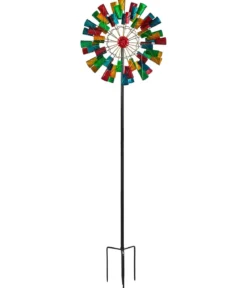 Dehner Riesen Windrad, bunt, ca. Ø61/H213 cm