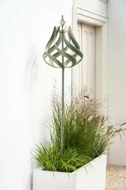 Dehner Riesen Windrad, mint/gold, ca. Ø44,5/H192 cm