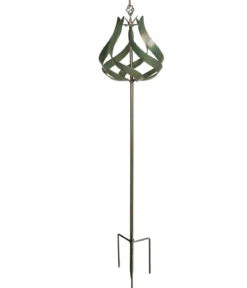 Dehner Riesen Windrad, mint/gold, ca. Ø44,5/H192 cm