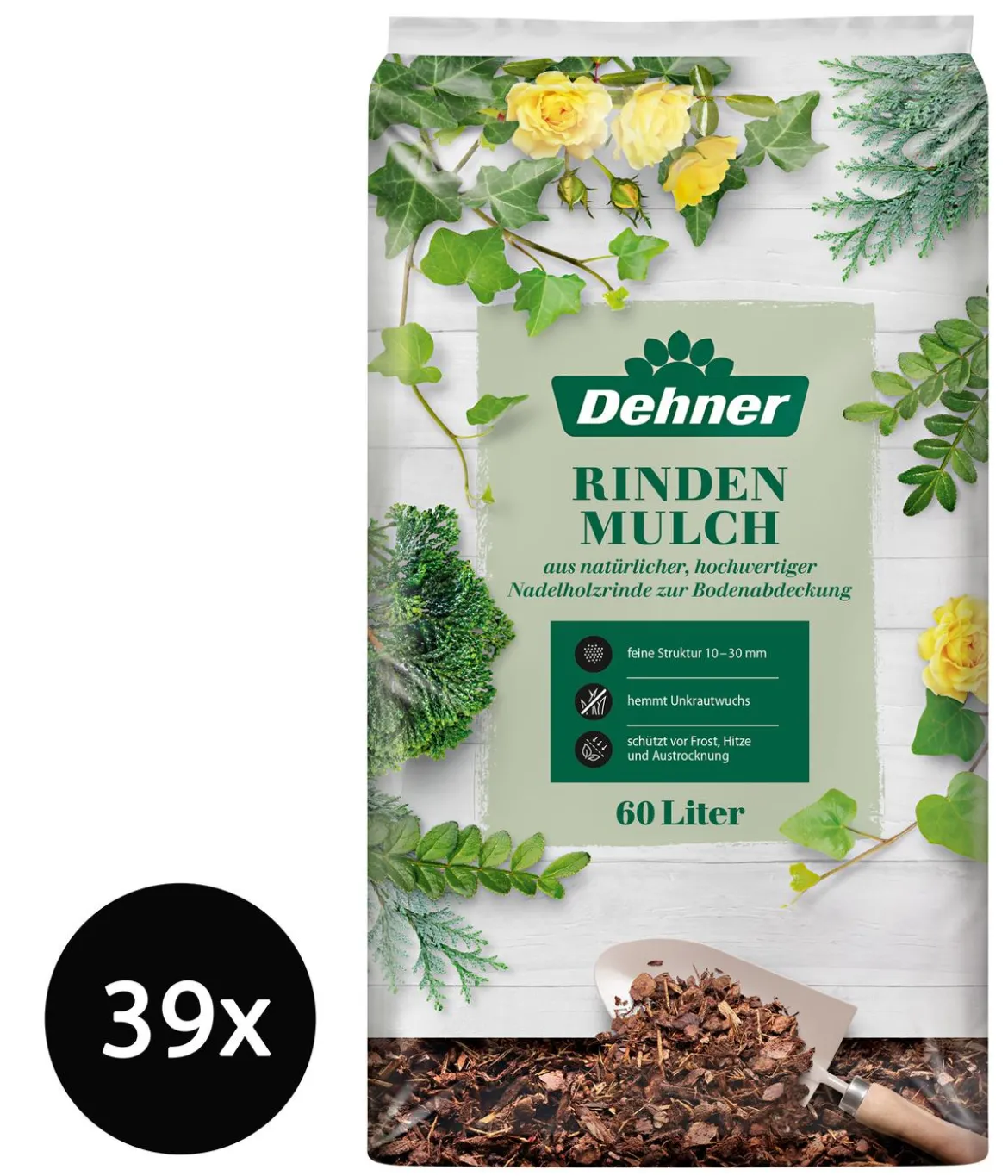 Dehner Rindenmulch fein, 39 x 60 Liter
