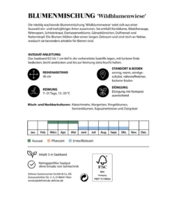 Dehner Saatband Blumenmischung 'Wildblumenwiese', L5 m