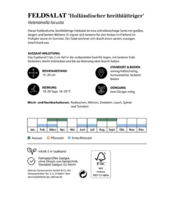 Dehner Saatband Feldsalat 'Holländischer breitblättriger', L5 m