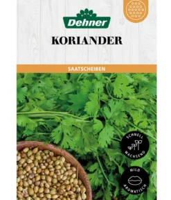Dehner Saatscheiben Koriander, 3 Stück à Ø 8 cm