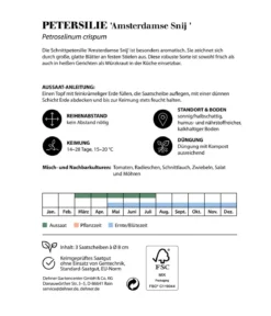 Dehner Saatscheiben Petersilie 'Amsterdamse Snij', 3 Stück à Ø 8 cm