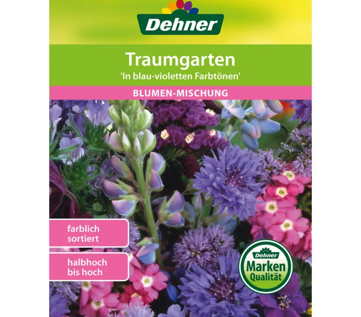 Dehner Samen Blumenmischung 'Farbgarten in blau-violetten Tönen'