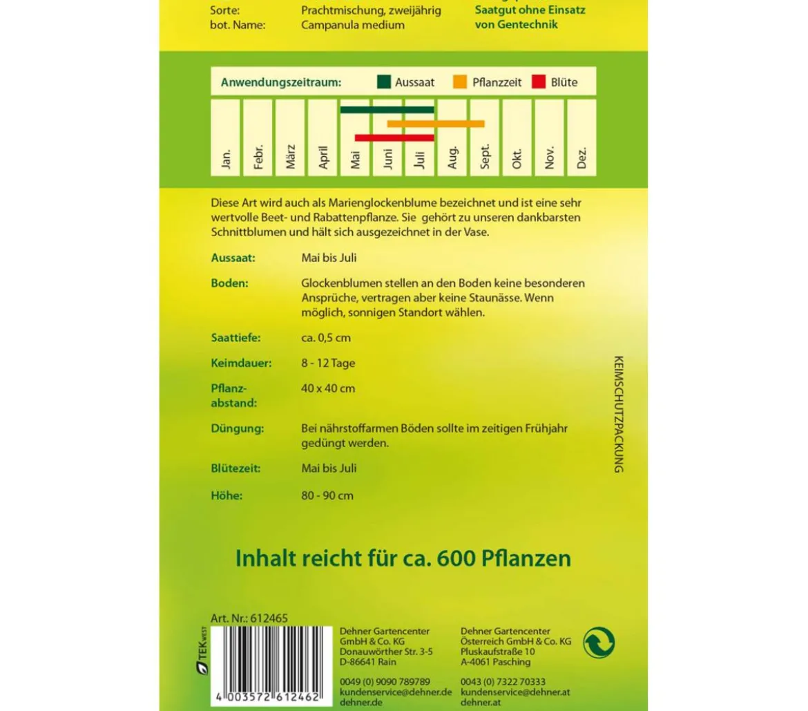 Dehner Samen Glockenblume 'Prachtmischung'