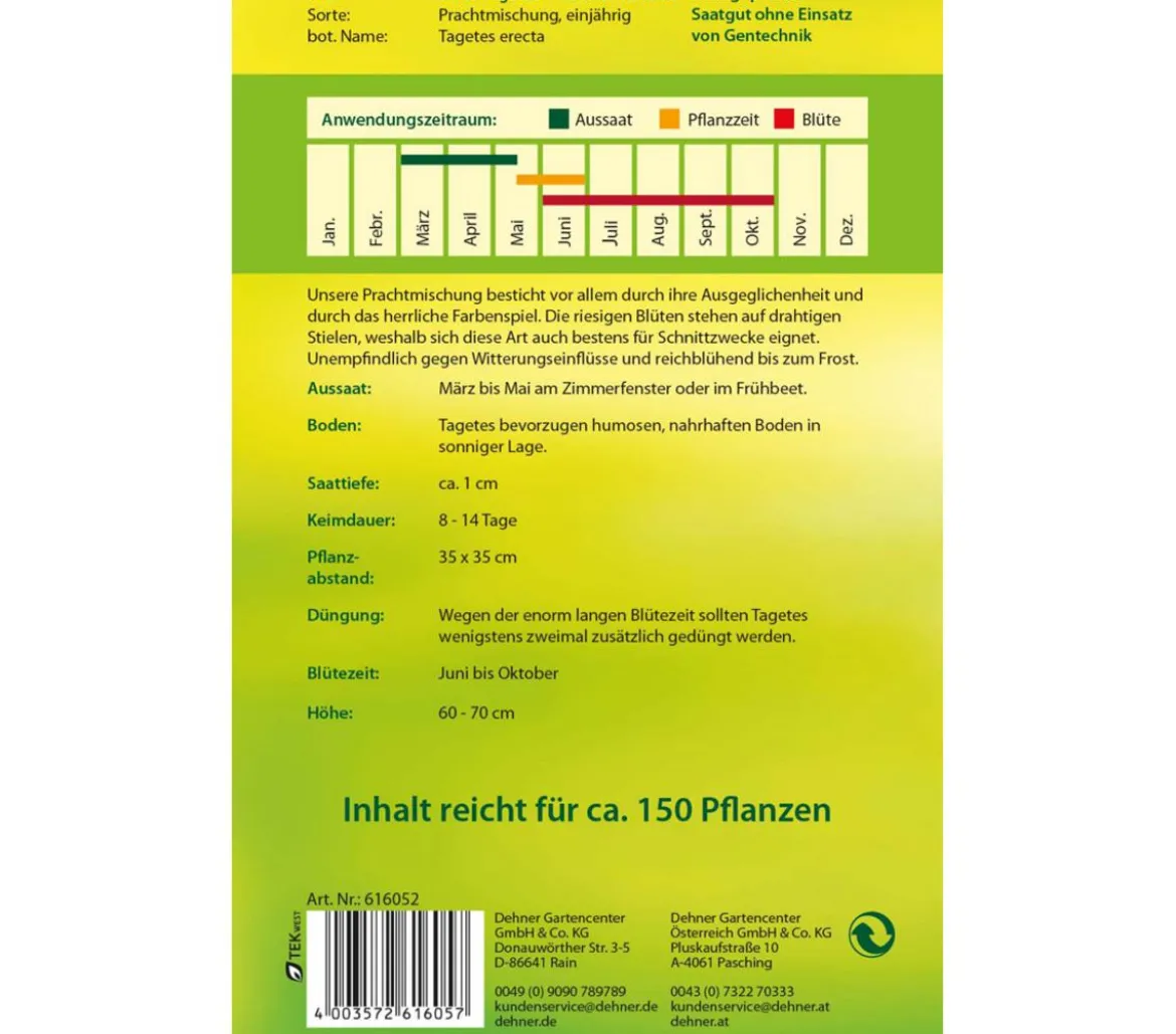 Dehner Samen Hohe Tagetes 'Prachtmischung'