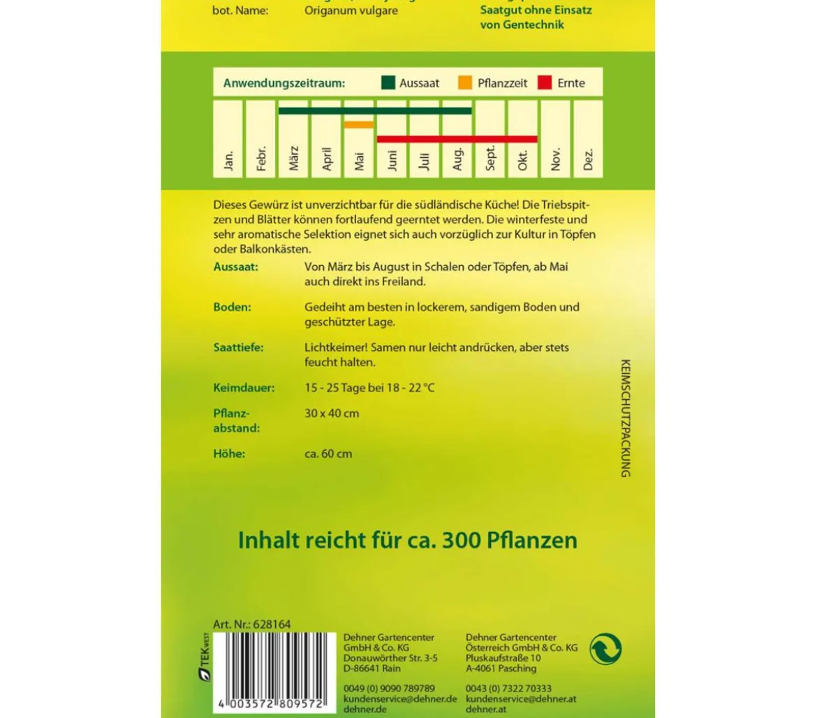 Dehner Samen Oregano