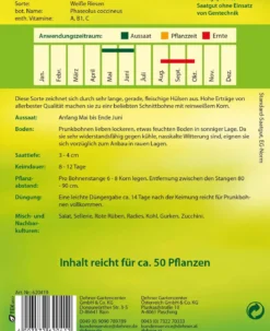 Dehner Samen Prunk-/Feuerbohne 'Weiße Riesen'