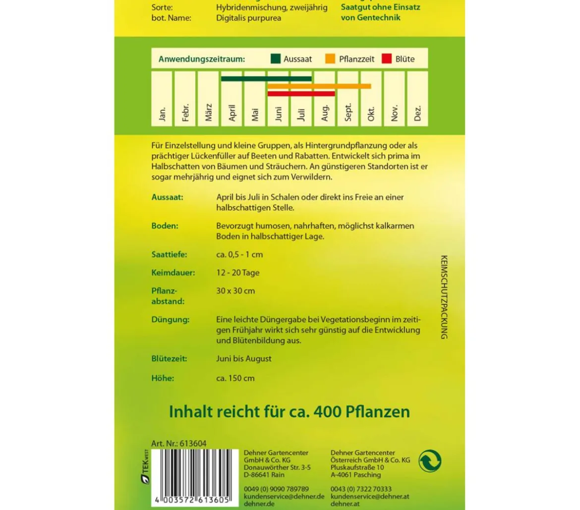 Dehner Samen Riesen-Fingerhut 'Mischung'