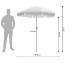 Dehner Schirm Jupiter, rund, ca. Ø180 cm