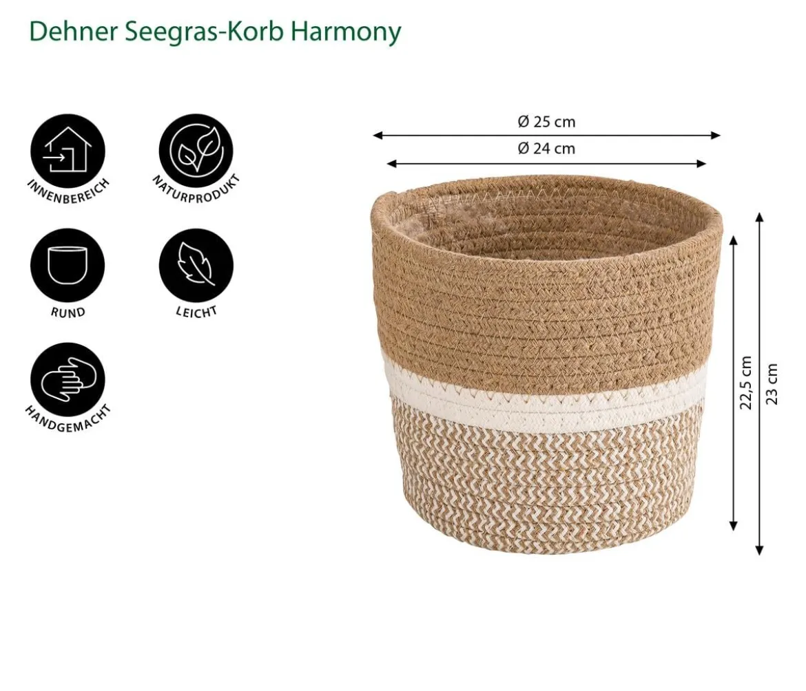Dehner Seegras-Korb Harmony, rund