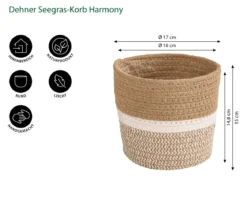 Dehner Seegras-Korb Harmony, rund