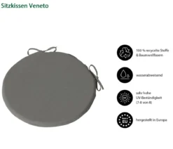 Dehner Sitzkissen Veneto, Ø40/H4 cm
