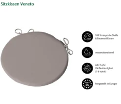 Dehner Sitzkissen Veneto, Ø40/H4 cm
