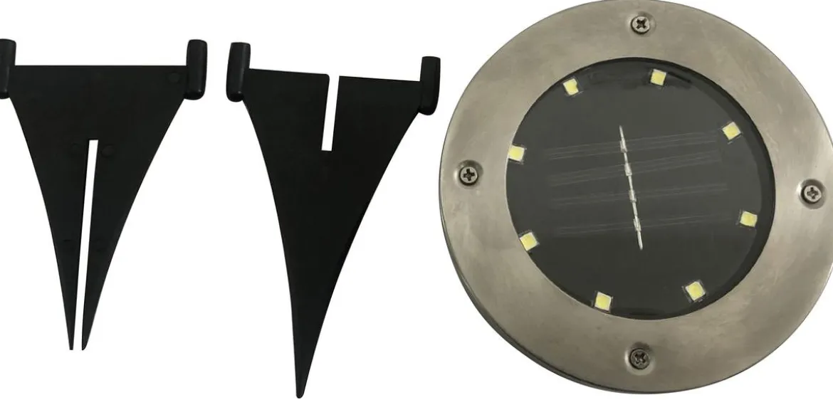 Dehner Solar-Bodenleuchte Skiva, ca. Ø12/H13 cm
