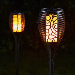 Dehner Solar-Flammenfackel Nura, ca. Ø12/H75 cm