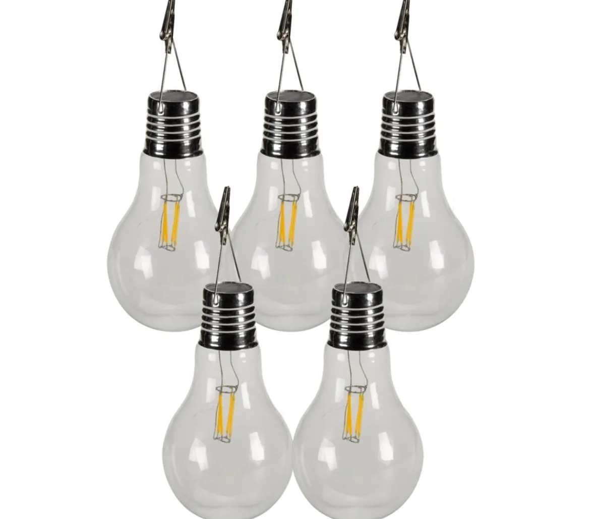 Dehner Solar-Glühbirnen, ca. Ø10/H17 cm, 5er-Set