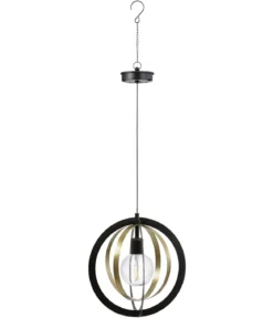 Dehner Solar-Hängelampe Enna, ca. Ø23/H73 cm