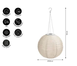 Dehner Solar-Lampion, ca. Ø28 cm