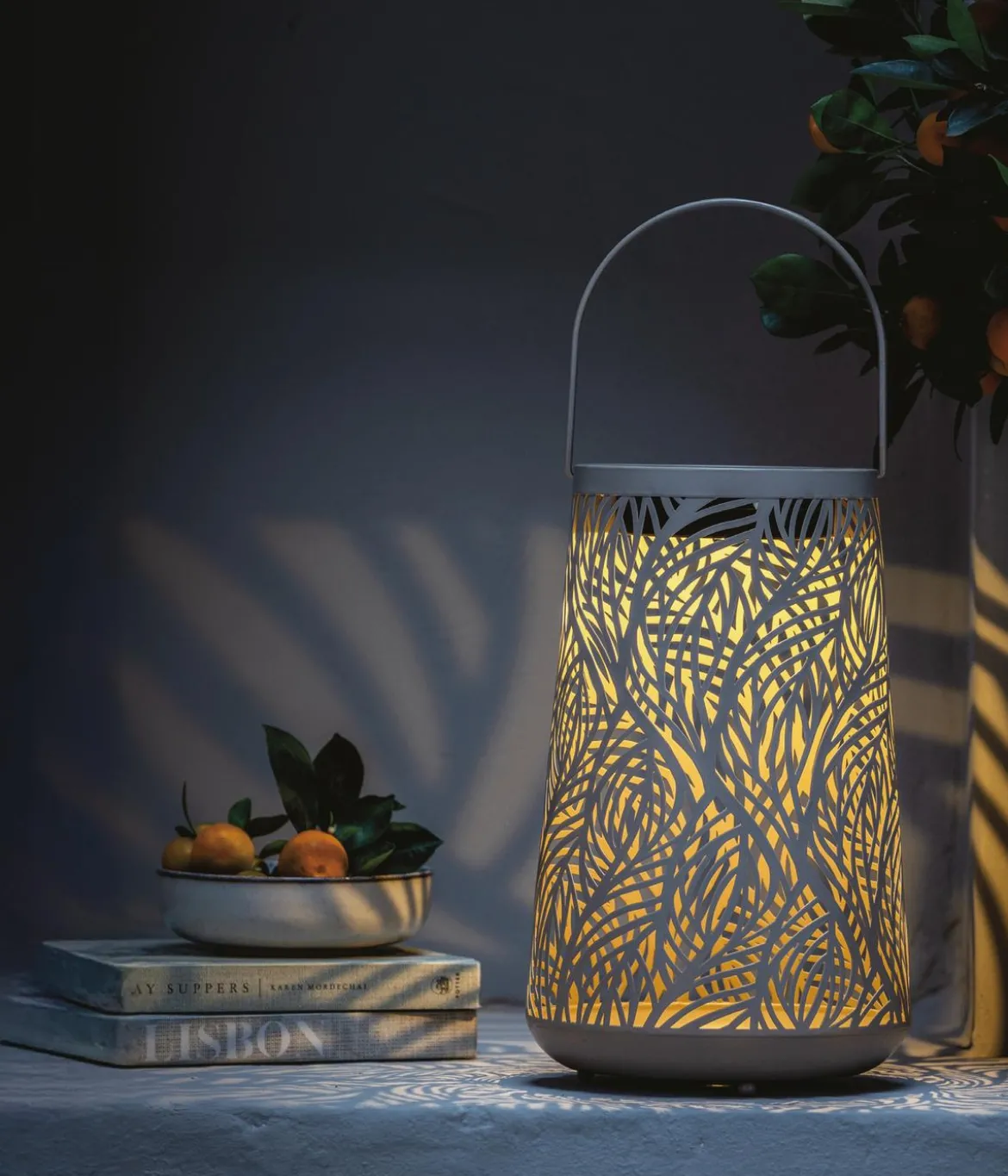 Dehner Solar-Laterne Olea, ca. Ø20/H32 cm
