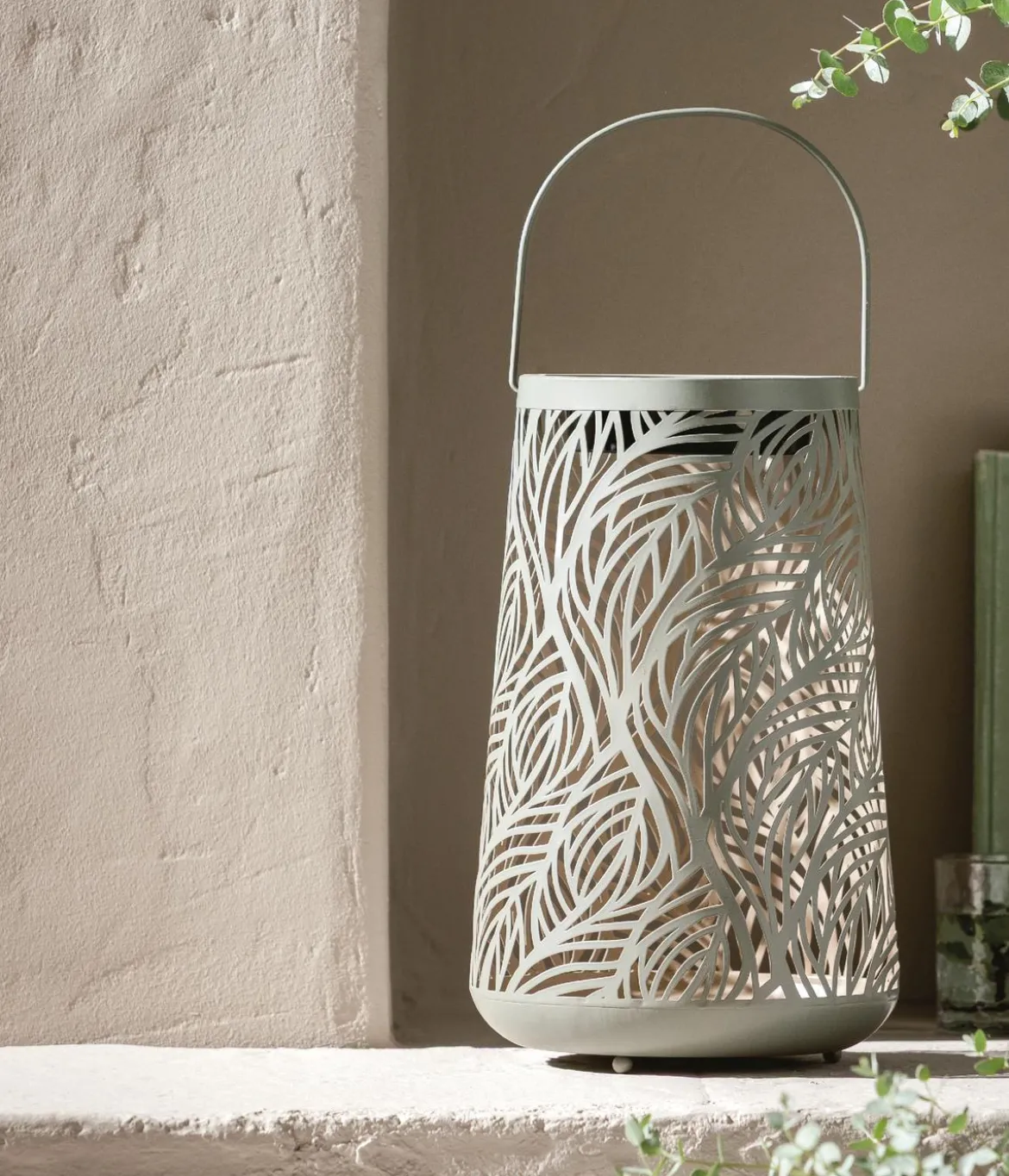 Dehner Solar-Laterne Olea, ca. Ø20/H32 cm