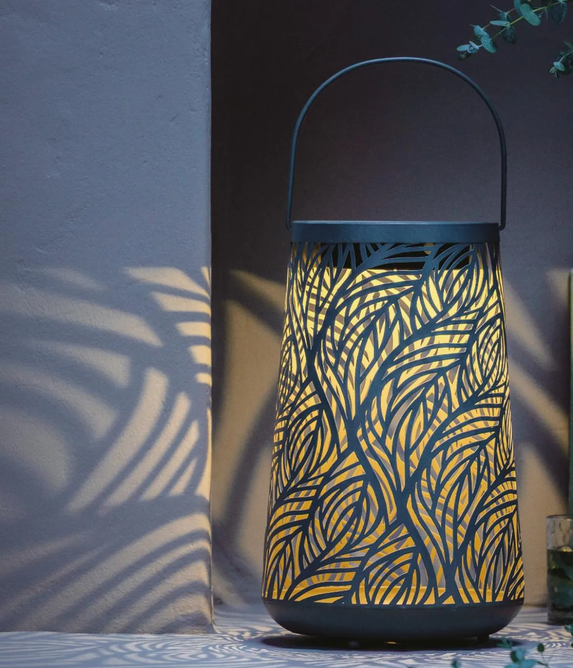 Dehner Solar-Laterne Olea, ca. Ø20/H32 cm