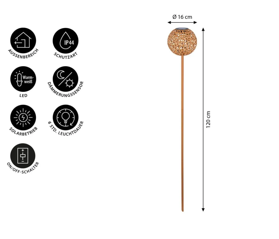 Dehner Solar-Stab Lagos, ca. Ø16/H120 cm