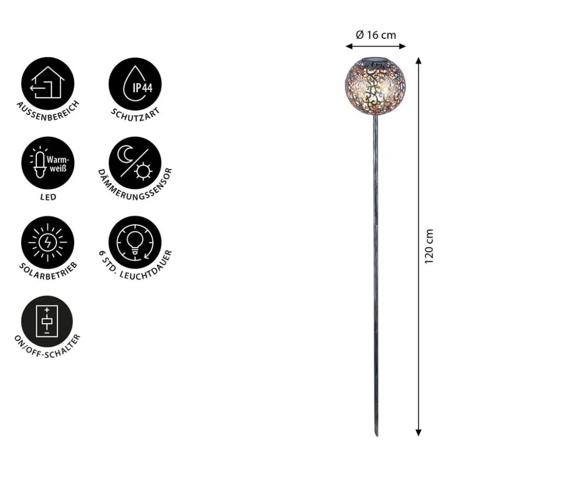 Dehner Solar-Stab Luanda, ca. Ø16/H120 cm