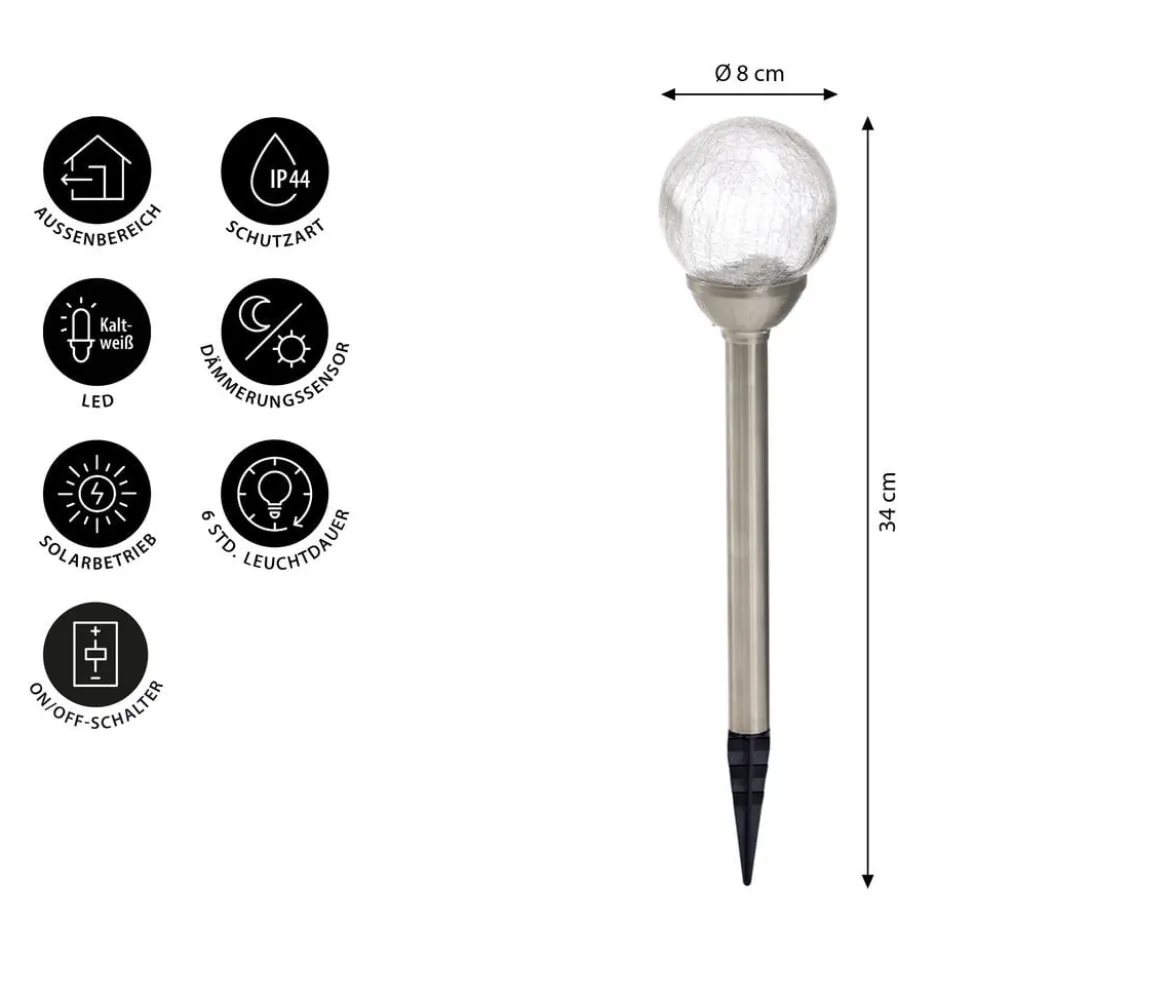 Dehner Solar-Stecker Crackle