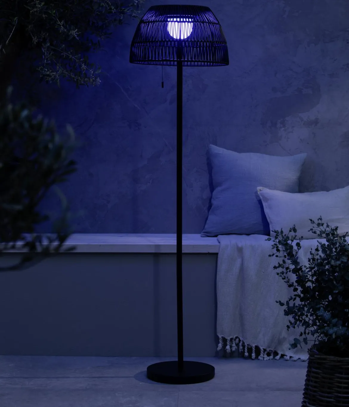 Dehner Solar-Stehleuchte Braga, ca. Ø40/H150 cm