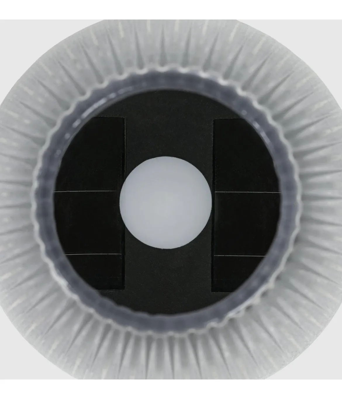 Dehner Solar-Tischleuchte, gerillt, ca. Ø6,1/H8,8 cm