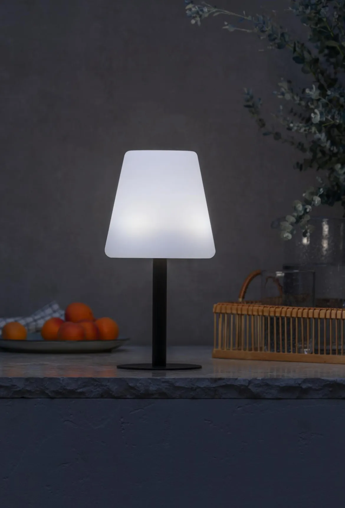 Dehner Solar-Tischleuchte Moderna, ca. Ø15/H30 cm