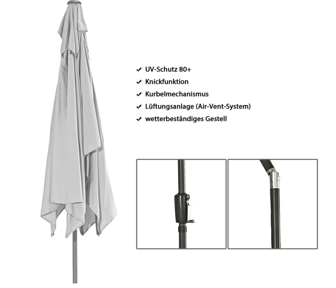 Dehner Sonnenschirm Samos, rechteckig, ca. B300/T200 cm