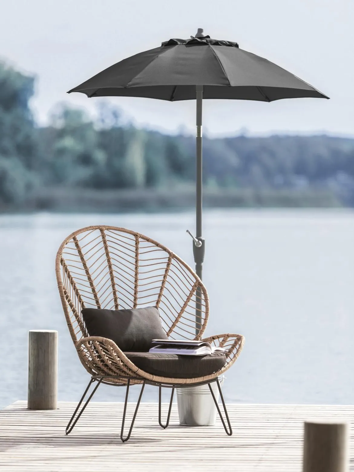 Dehner Sonnenschirm Vido, rund, ca. Ø150 cm