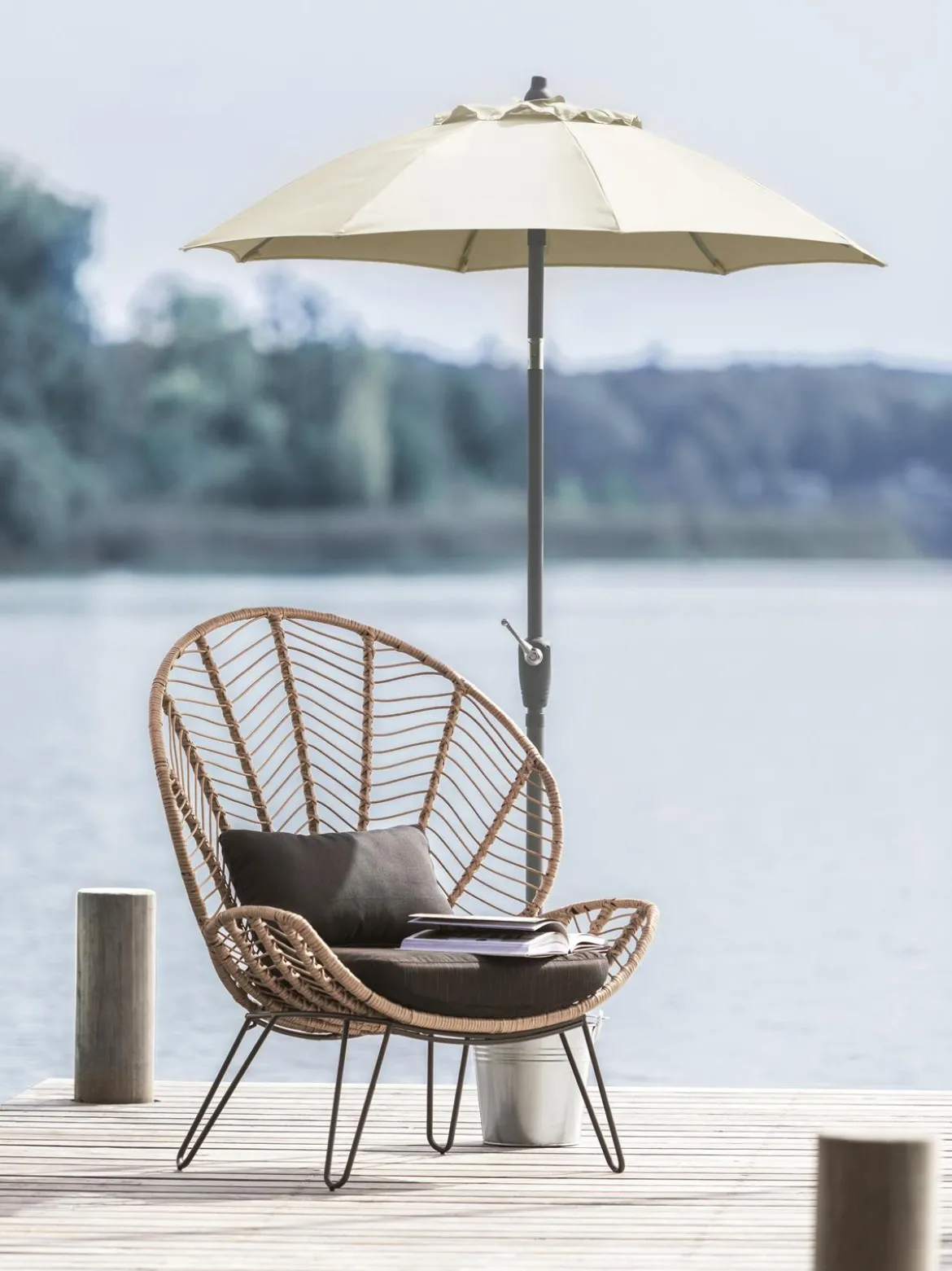 Dehner Sonnenschirm Vido, rund, ca. Ø150 cm