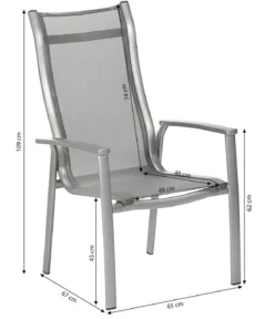 Dehner Stapelstuhl Hochlehner Chicago, ca. B65/H109/T67 cm
