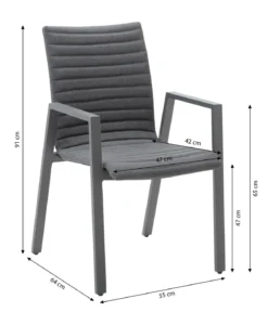 Dehner Stapelstuhl Lugano, ca. B55/H91/T64 cm