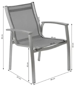Dehner Stapelstuhl Niederlehner Chicago, ca. B66/H86/T67 cm