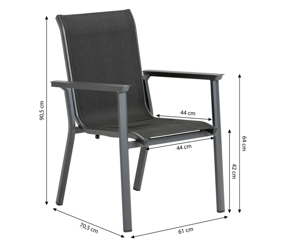 Dehner Stapelstuhl Niederlehner Cleveland, ca. B61/H90,5/T70,5 cm